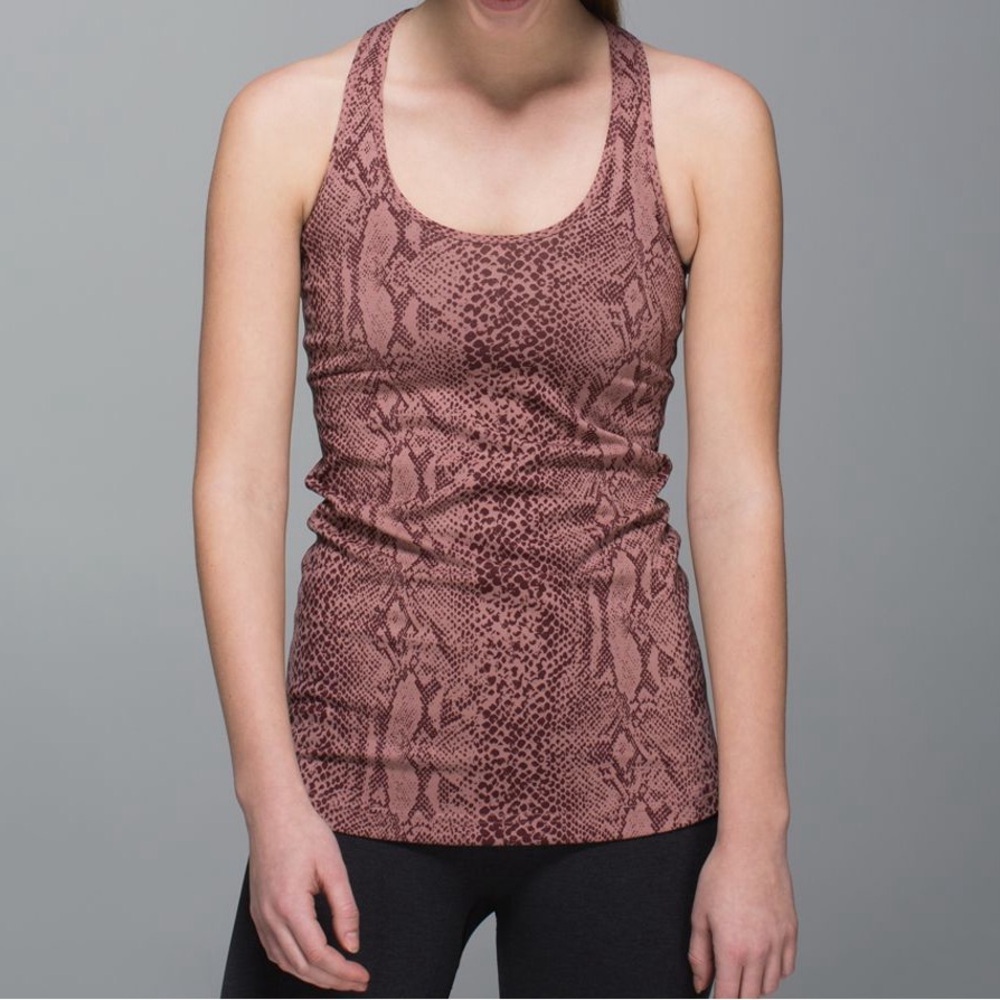 NWOT Lululemon Cool Racerback in Desert Snake Bark Berry Multi Size 4